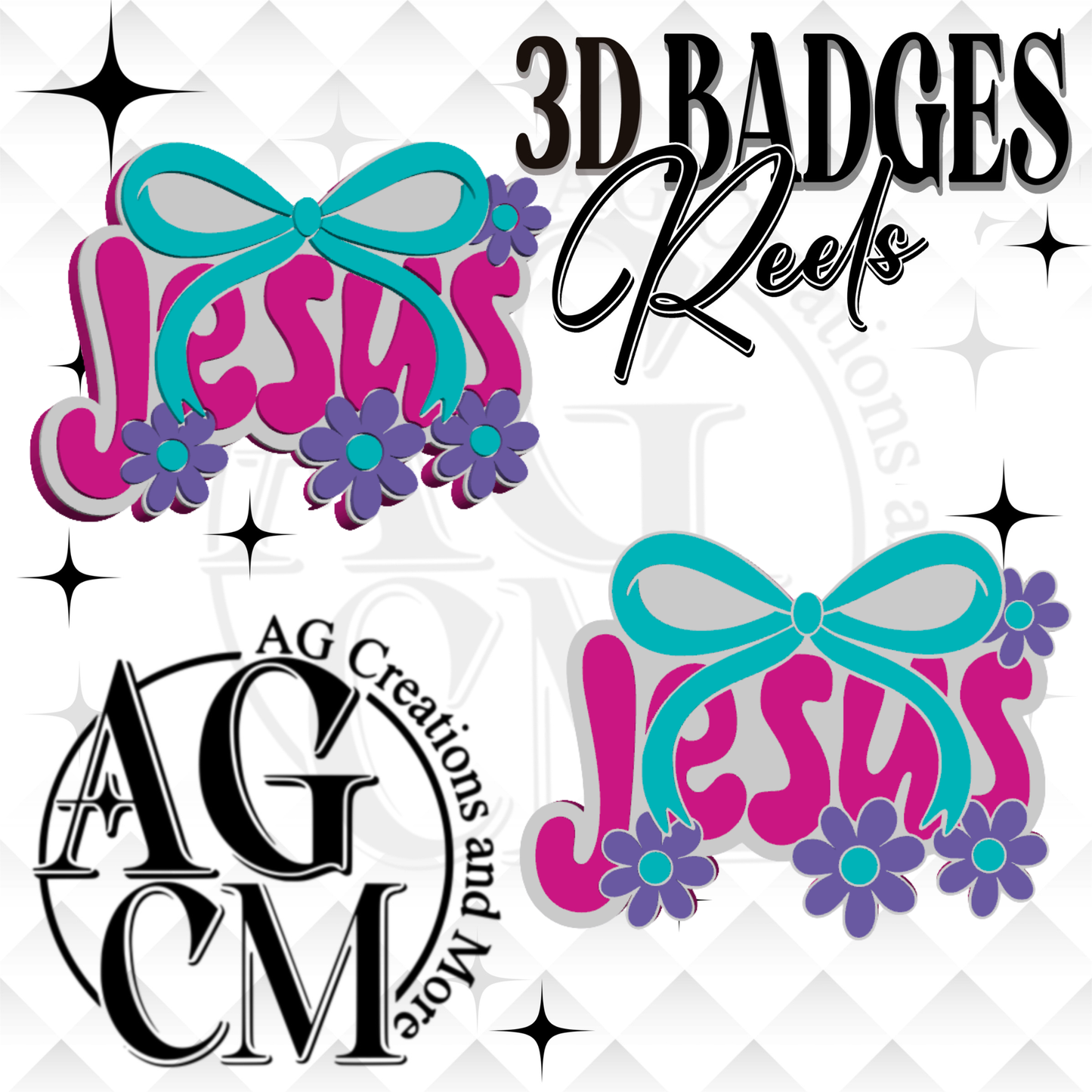 Jesus Bow 3D Badges/ Reels 3MF File