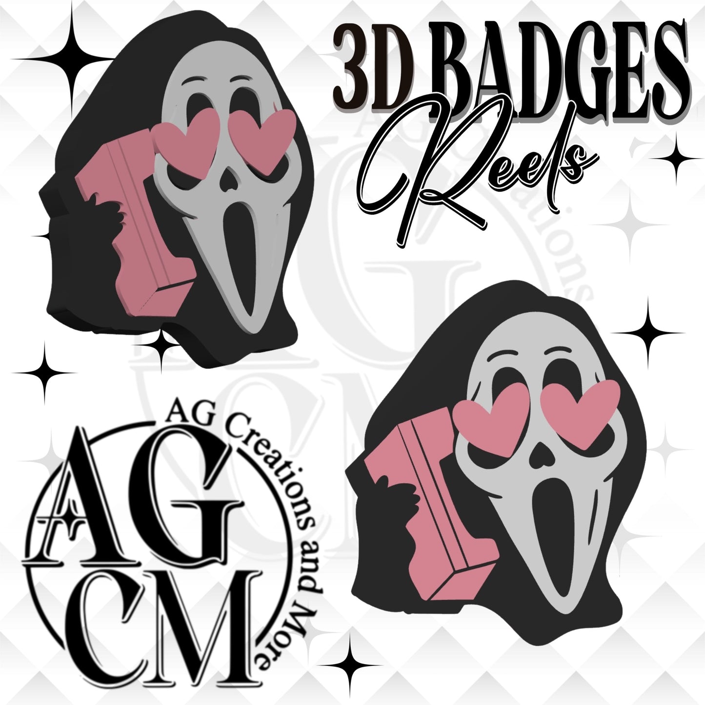 GF Heart Glasses 3D Badges/ Reels 3MF File