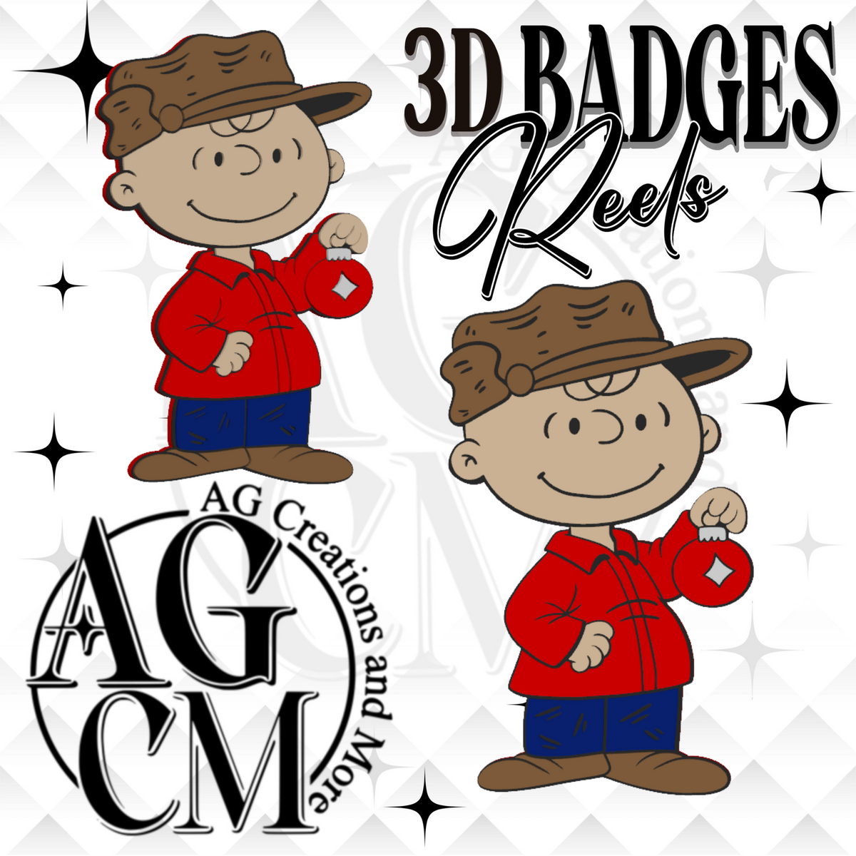 CB Christmas 3D Badges/ Reels (wholesale)