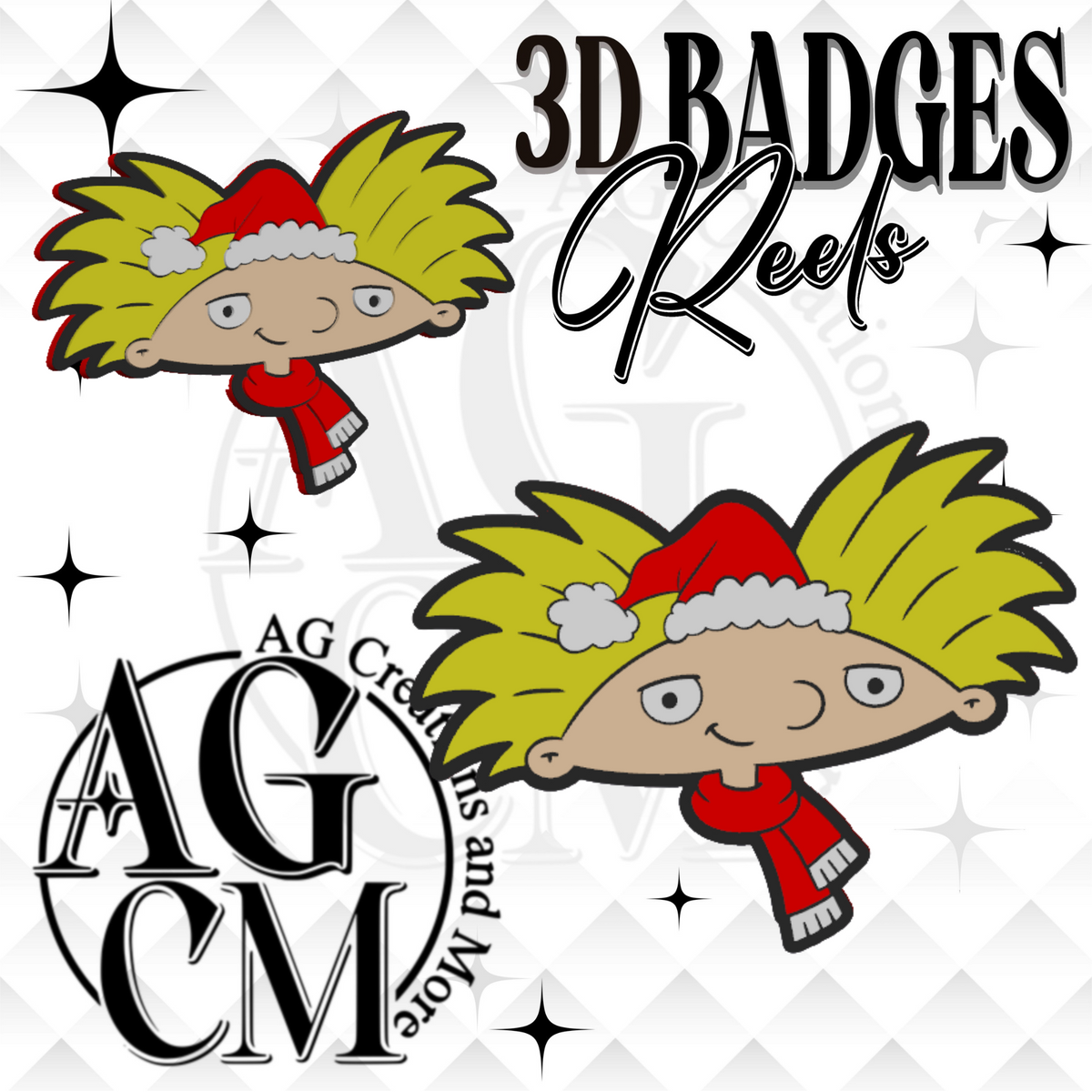 90s Football Head 3D Badges/ Reels (wholesale)