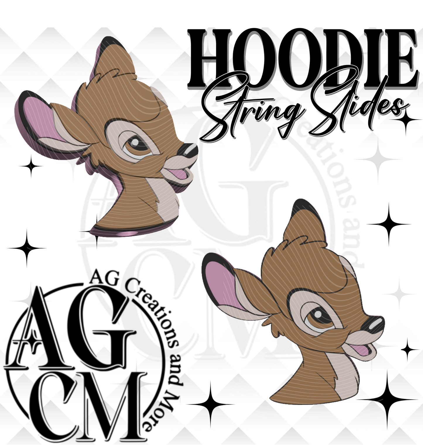 Baby Deer 3D Hoodie String Slide (wholesale)