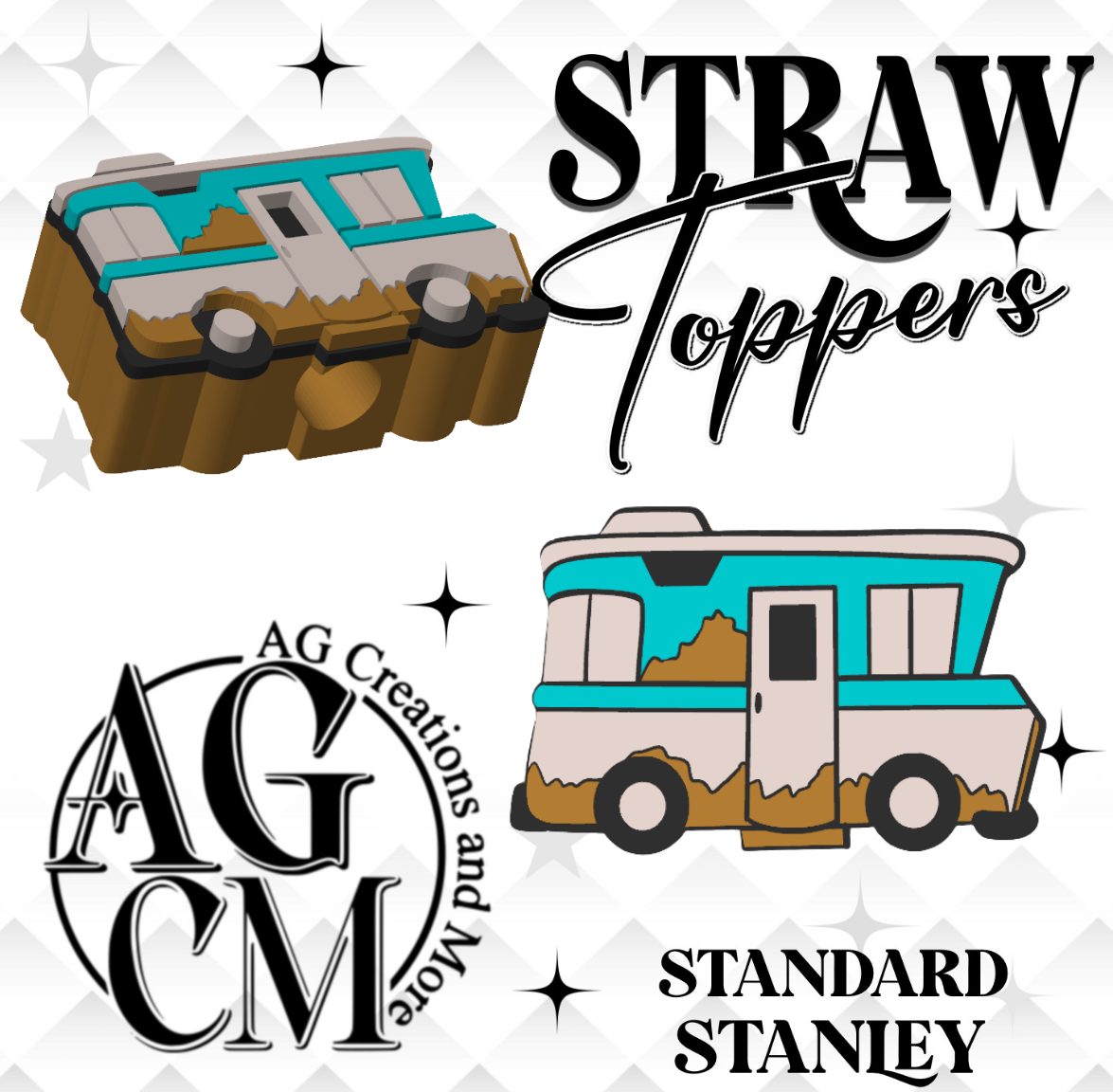 RV3D Straw Toppers
