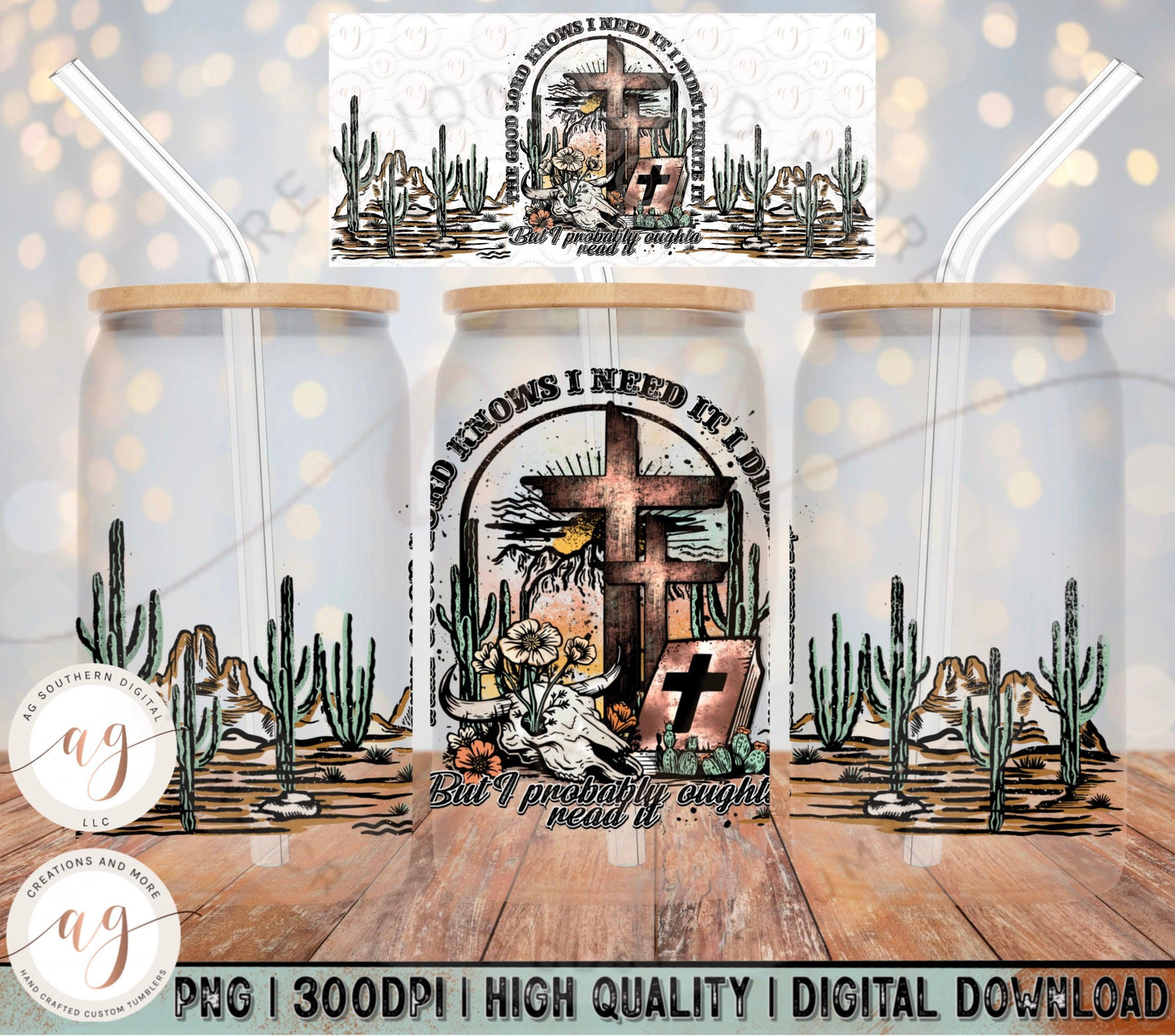 Good Lord Glass Wrap Png