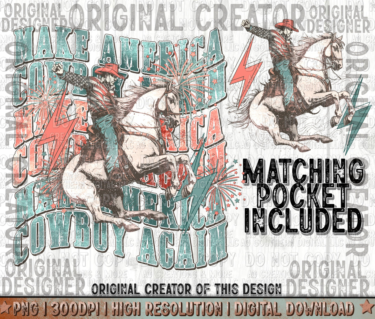 Western Make America Cowboy Again Png