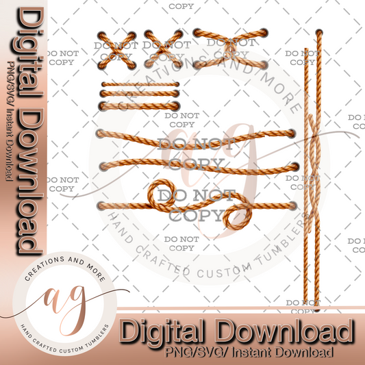 Rope cross Stitching PNG