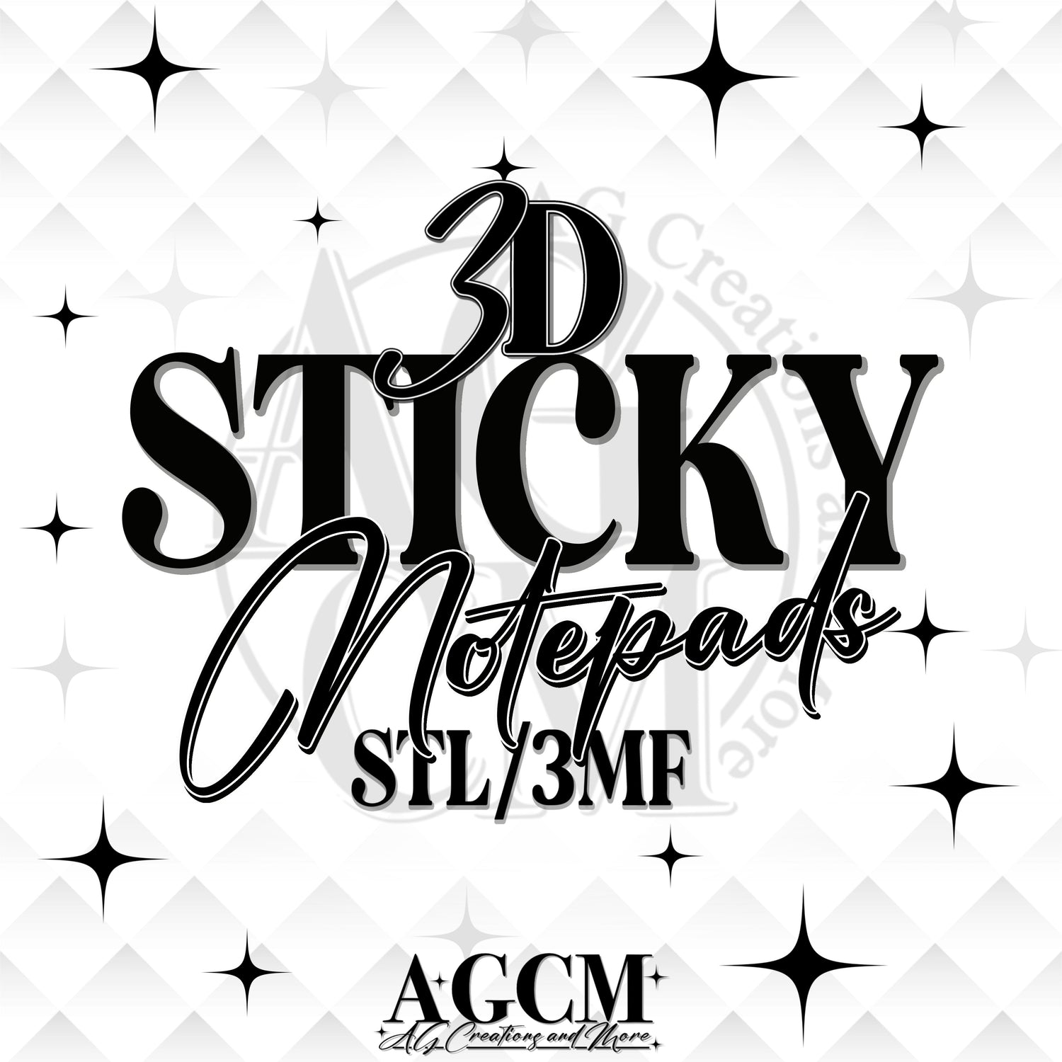 3D Sticky Notepad STL 3MF files