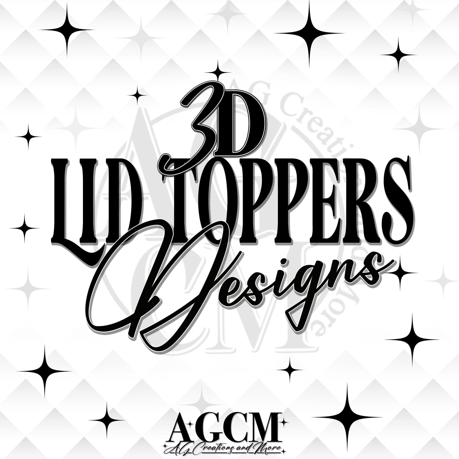3D Lid Toppers Designs (sculpt) (wholesale)
