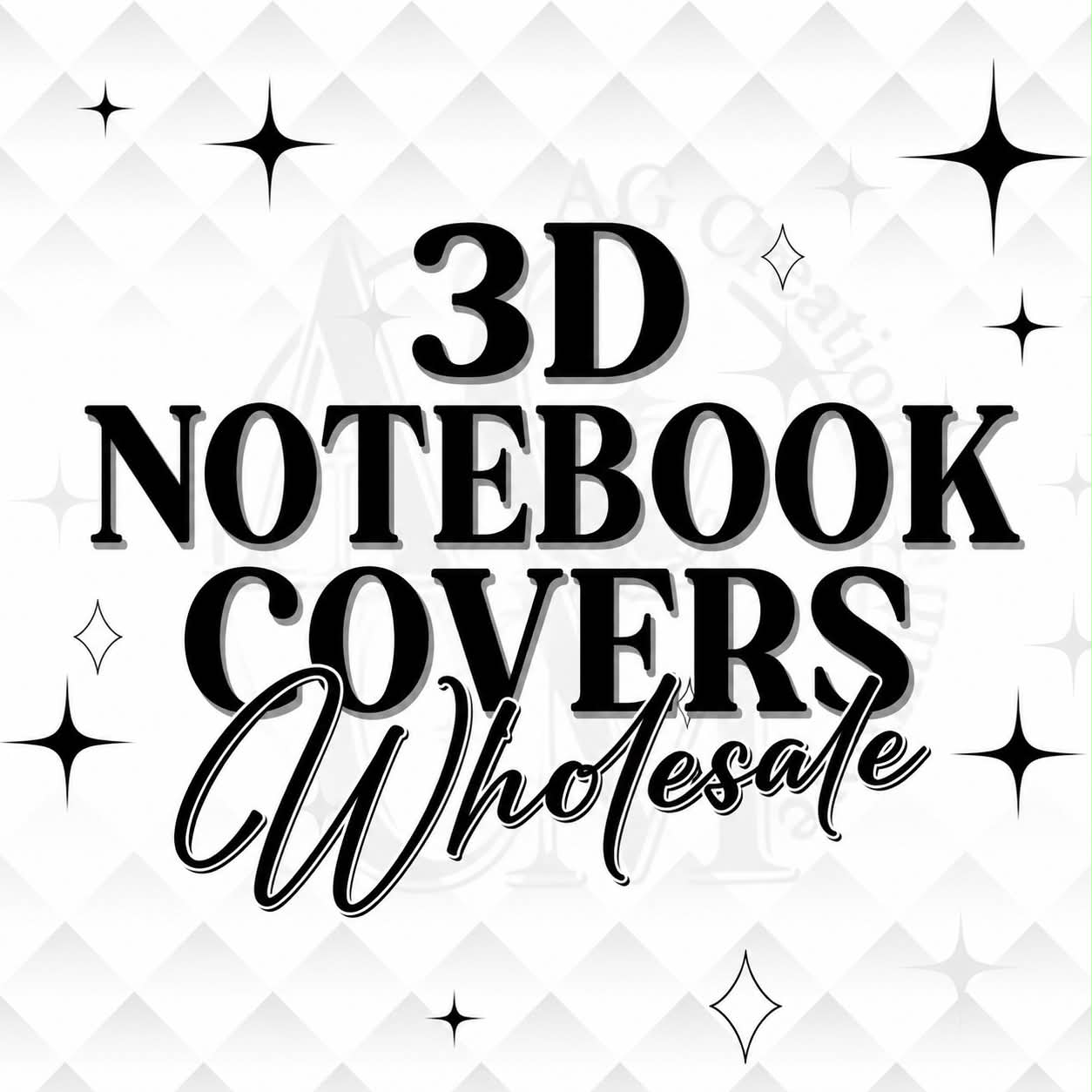 3D Notebook Covers Wholesale/ singles