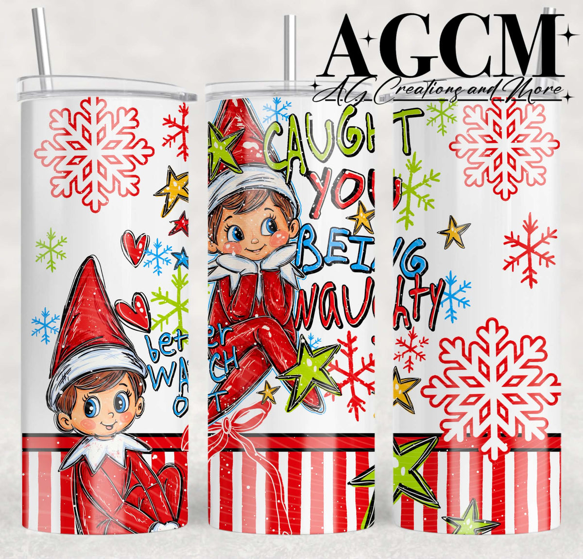 Naughty Elf 20oz Tumbler Design | Instant PNG Digital File