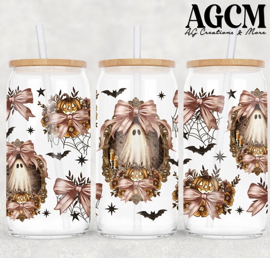 Vintage ghost 16oz libby wrap png