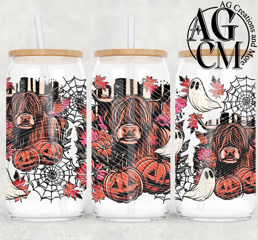 Fall Highland 16oz libby wrap PNG