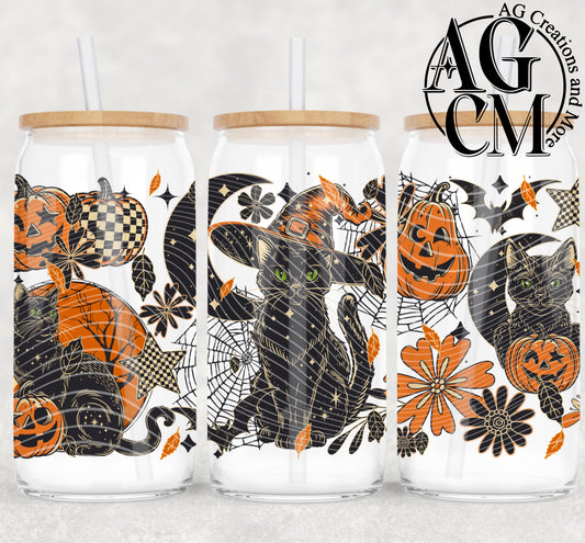 Black Cat 16oz libby wrap PNG