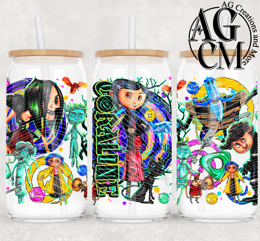 Coral Button 16oz libby wrap PNG