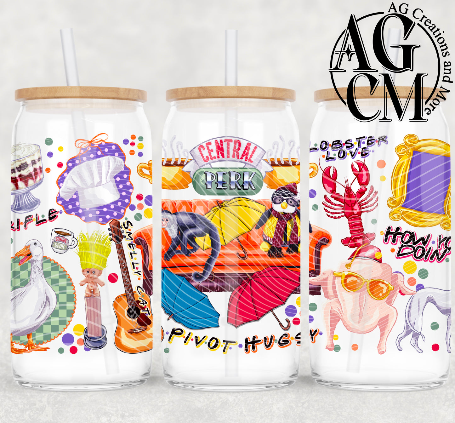 Central Perks 16oz libby wrap PNG