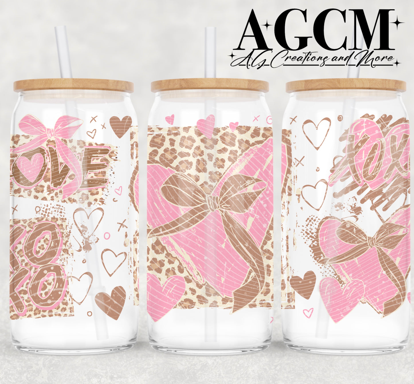 Cheetah Love  16oz libby wrap PNG