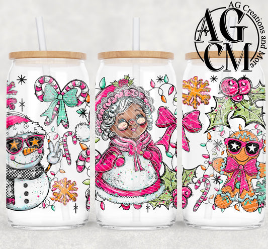 Mrs. Claus  16oz libby wrap PNG