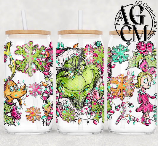 Green Man Doodle  16oz libby wrap PNG