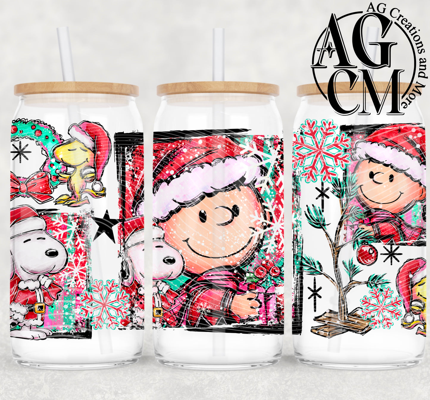 Charlien Christmas   16oz libby wrap PNG