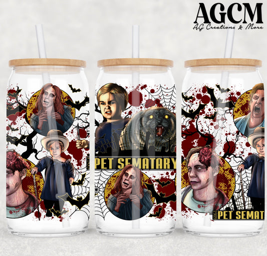 Cat cemetery 16oz libby wrap