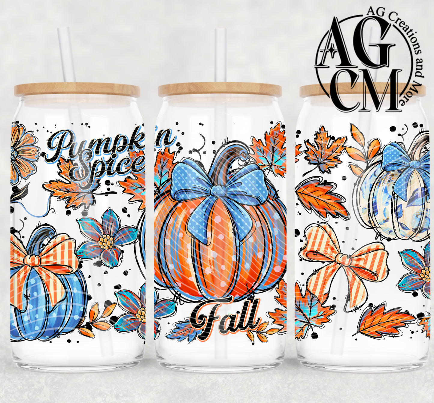 Pumpkin Spice 16oz libby wrap PNG