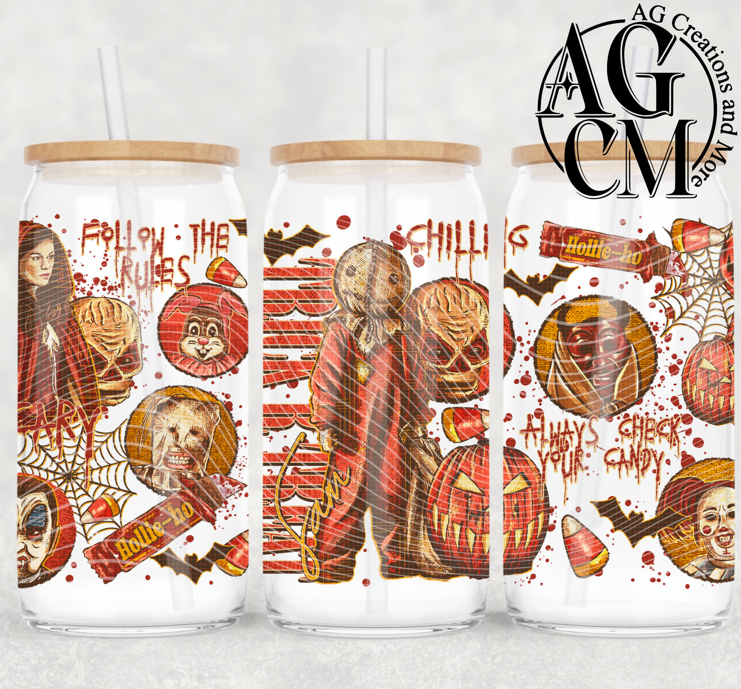 Scary Characters Sam 16oz libby wrap PNG