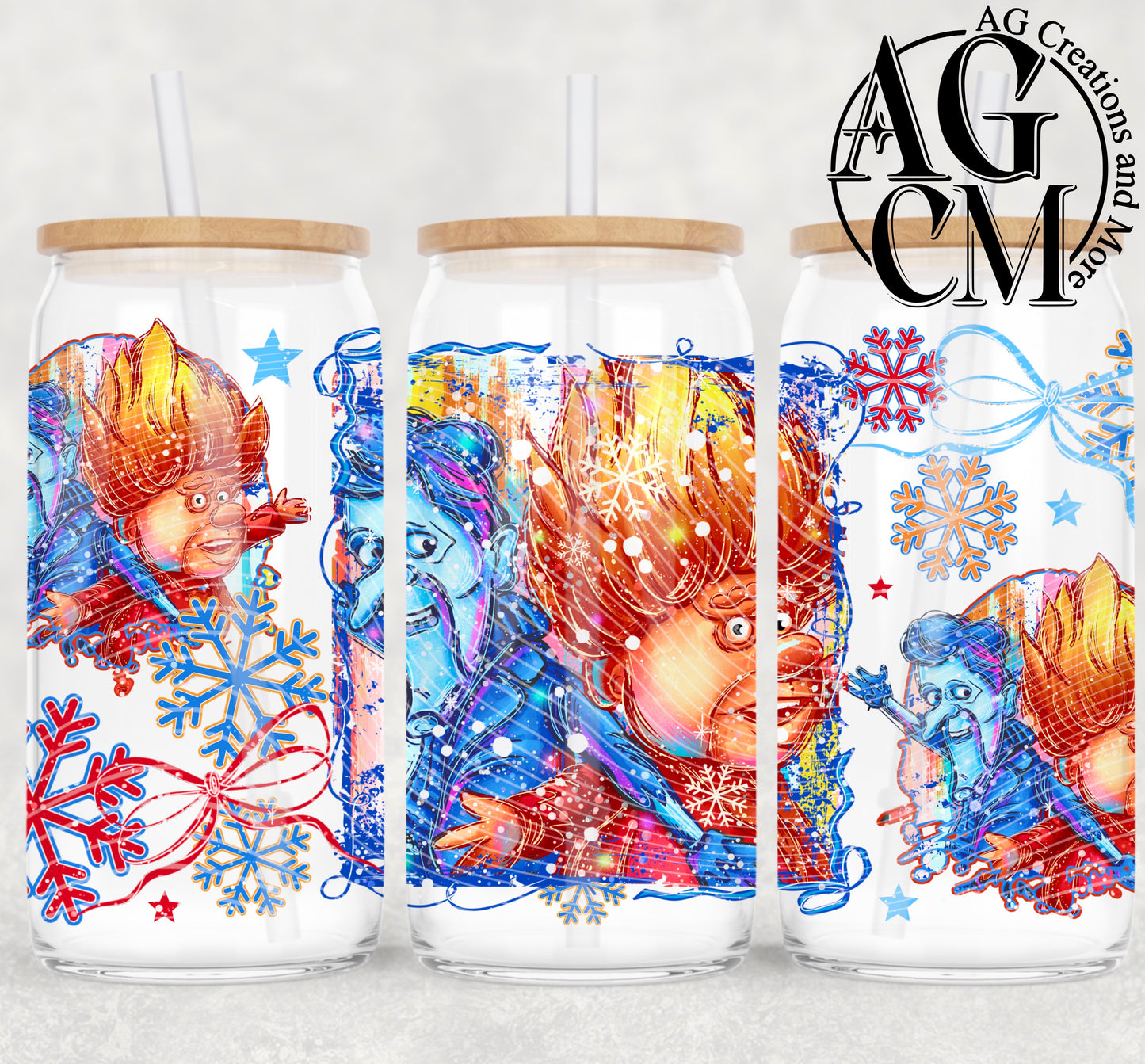 Hot and Cold Brothers  16oz libby wrap PNG