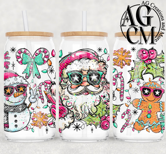 Doodle Snowman  16oz libby wrap PNG