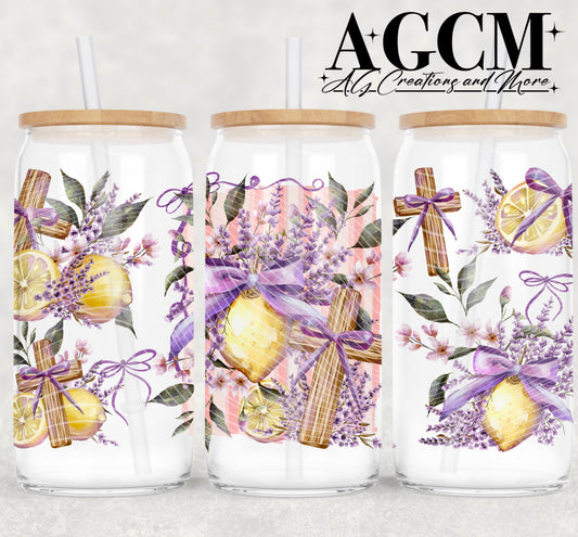 With Jesus Life is Zestful 16oz Libby wrap PNG