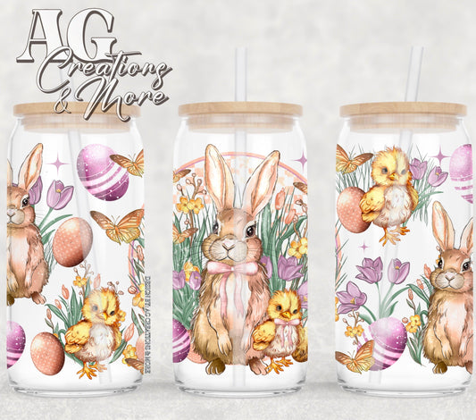 Easter Bunny 16oz Glass Digital