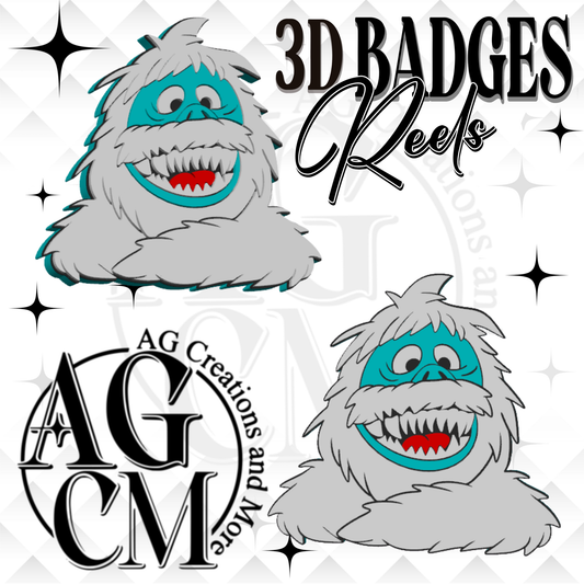 Snow Monster 3D Badges/ Reels (wholesale)