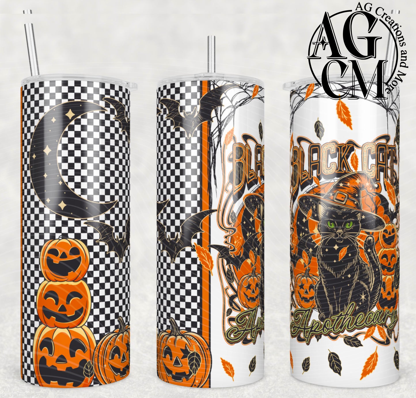 Black Cat 20oz Tumbler Digital Download PNG