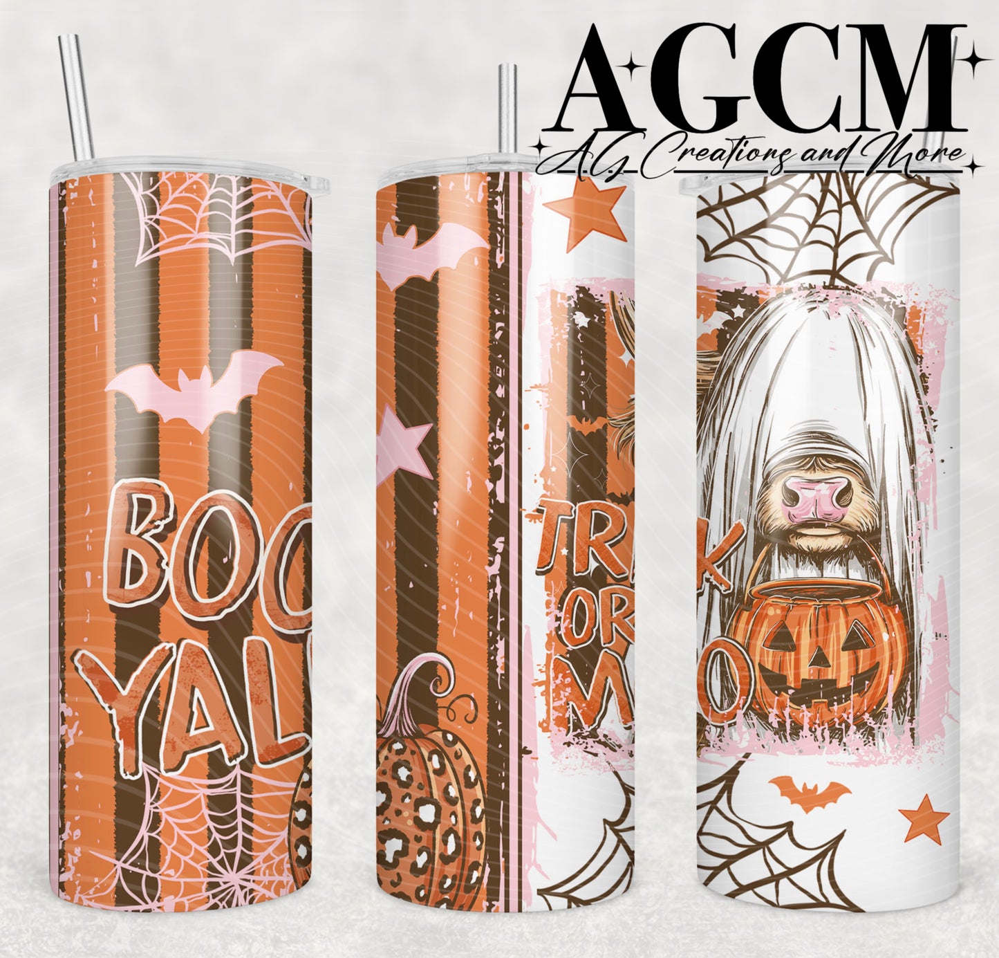 Trick or Moo 20oz Tumbler Design | Instant PNG Digital File