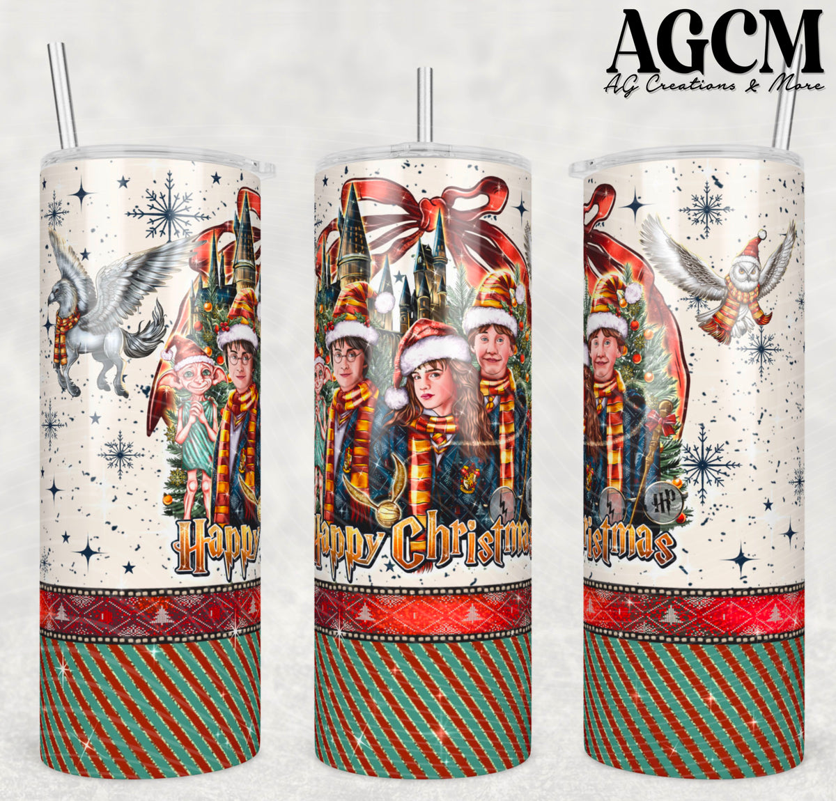 Happy Christmas 20oz Tumbler Digital Download PNG