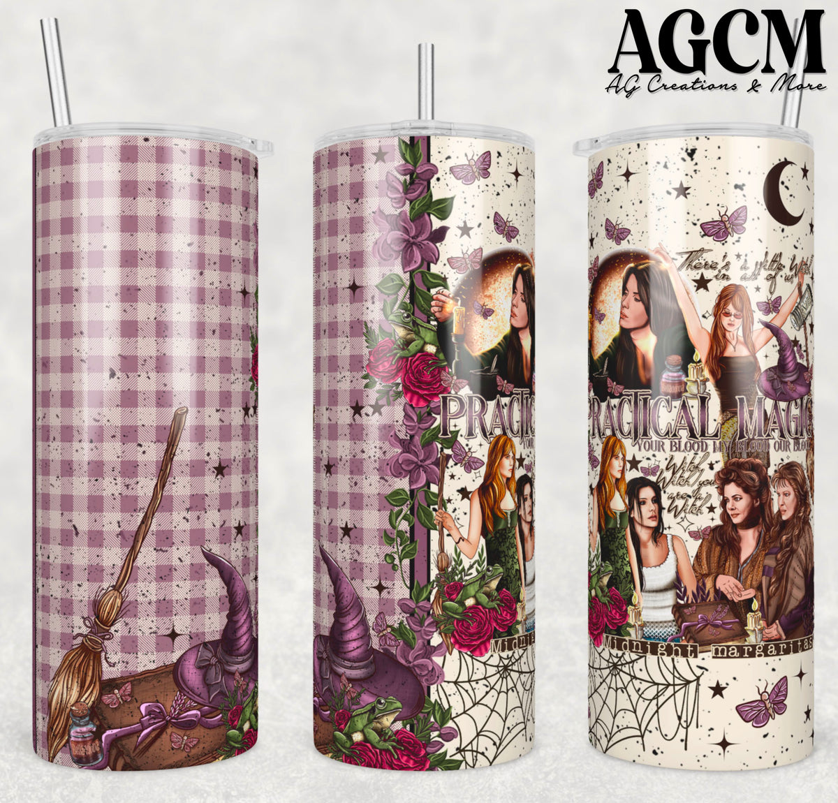 Magic Witches Tumbler Digital Download PNG