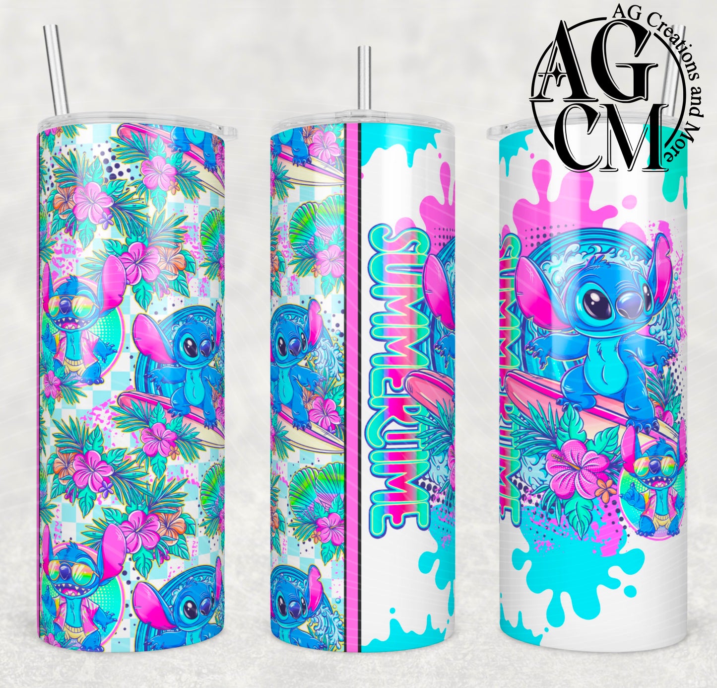 Sumer time Stitch 20oz Tumbler Digital Download PNG