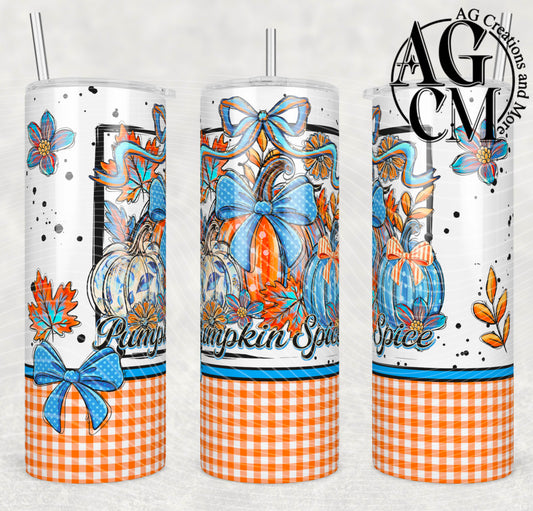 Pumpkin Spice 20oz Tumbler Digital Download PNG