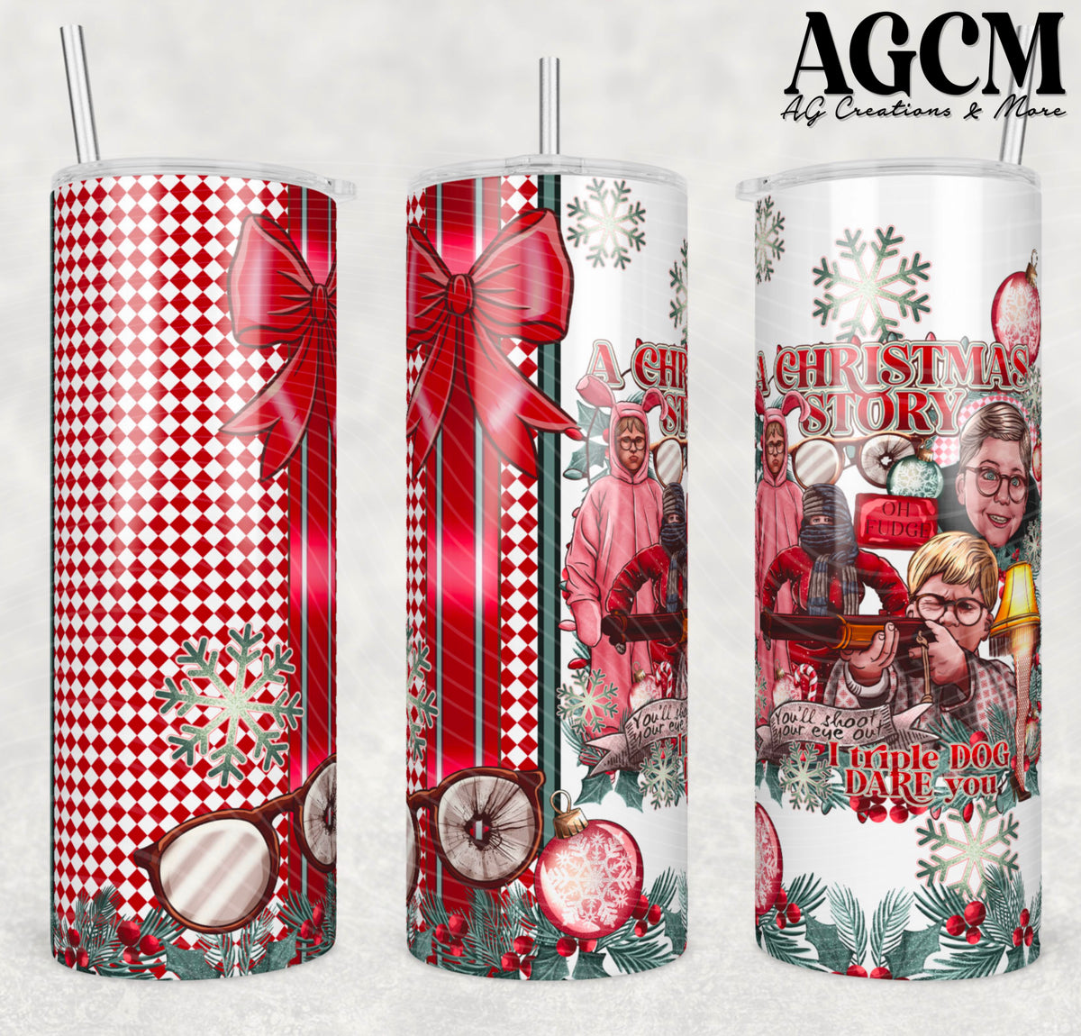 Xmas Story Tumbler Digital Download PNG