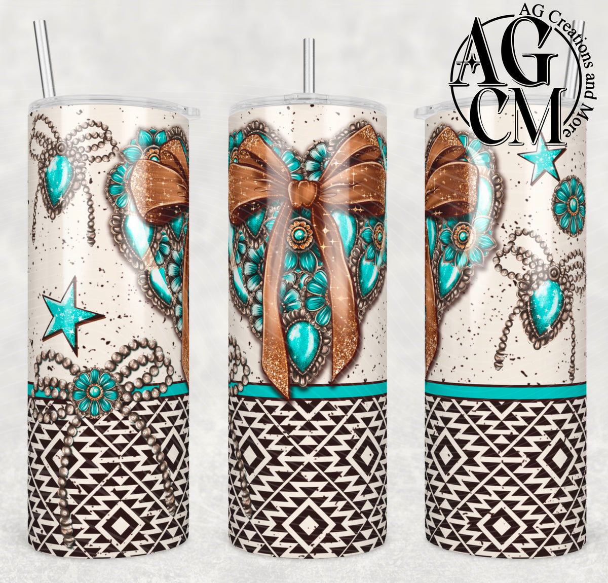 Turquoise Mama Heart 20oz Tumbler Digital Download PNG