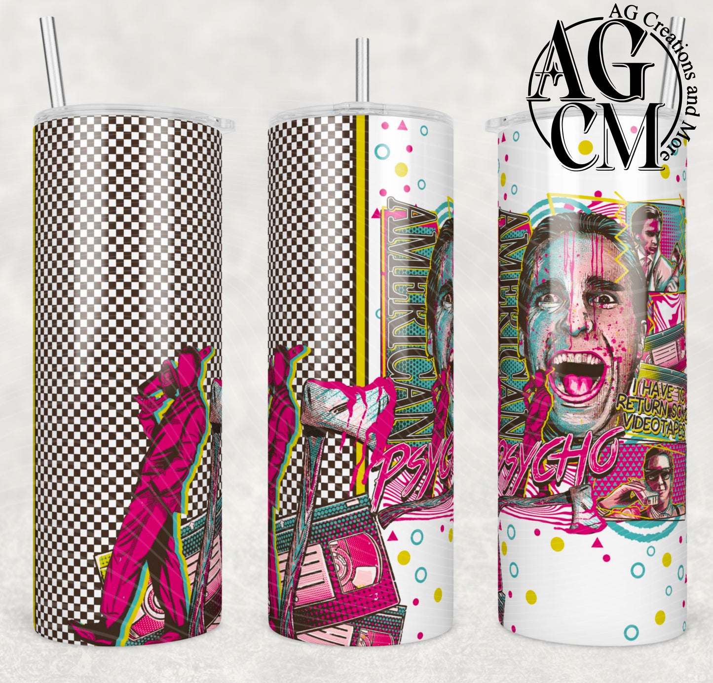 American Psycho 20oz Tumbler Digital Download PNG