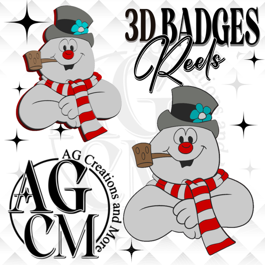 Snowman 3D Badges/ Reels (wholesale)