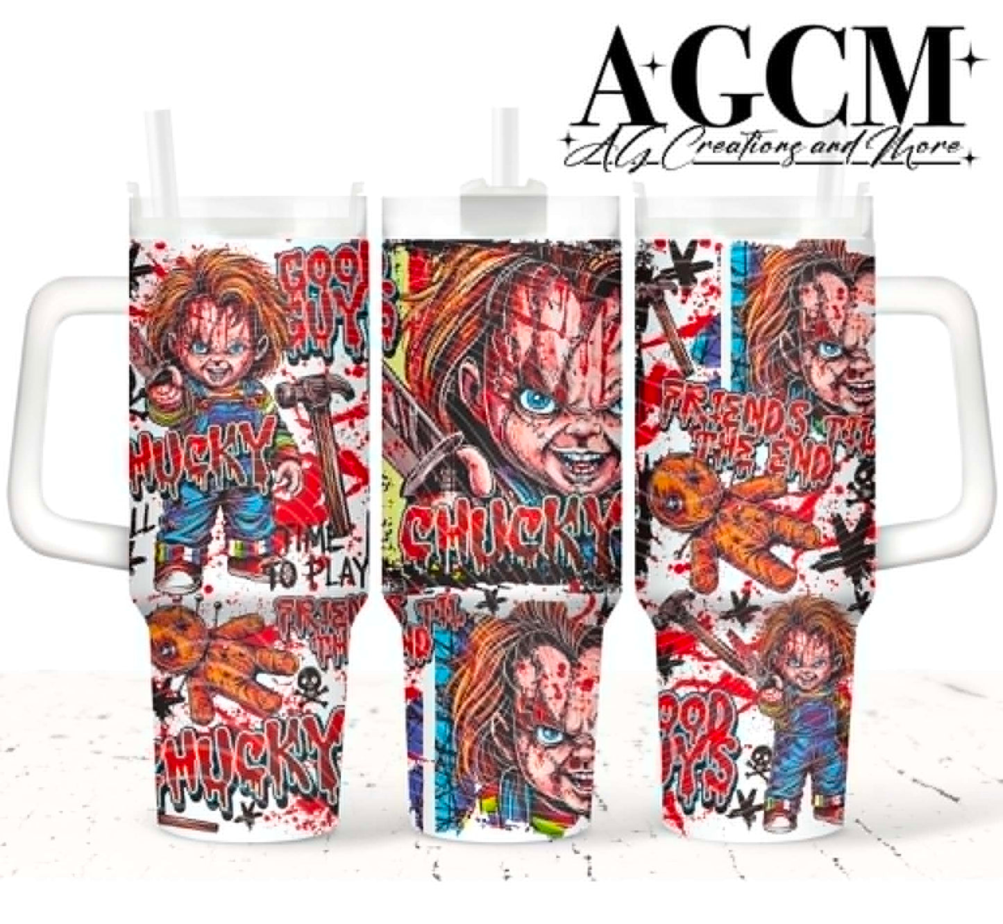 Creepy Doll 40oz Tumbler Digital