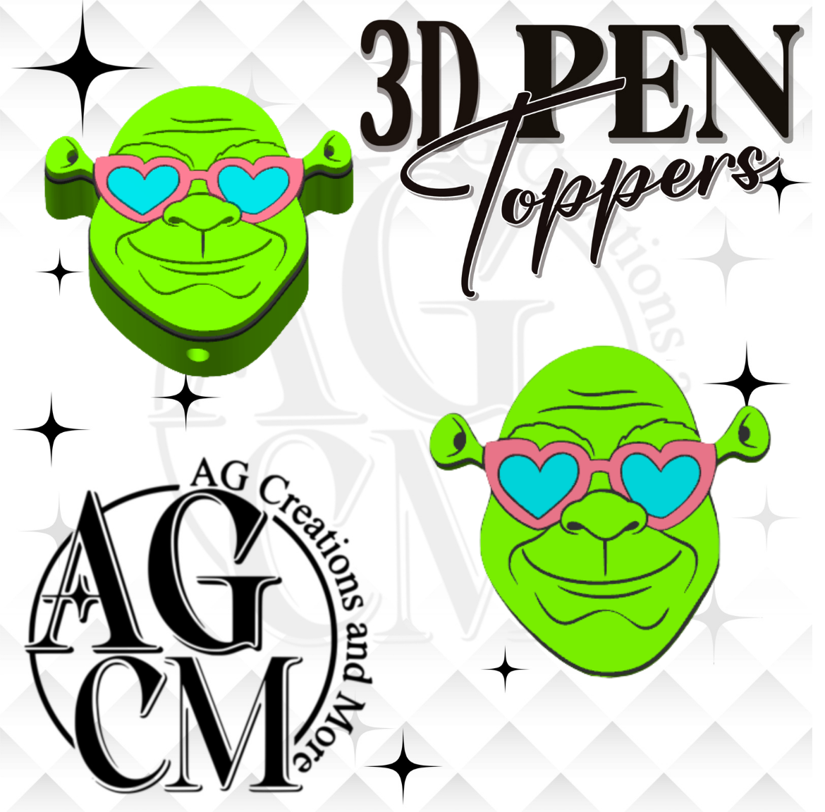 Ogar Vday 3D Pen Toppers (wholesale)