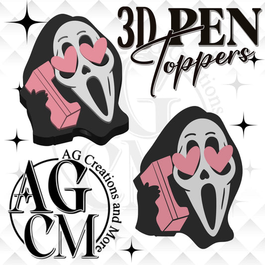 GF Heart Glasses 3D Pen Toppers 3MF File