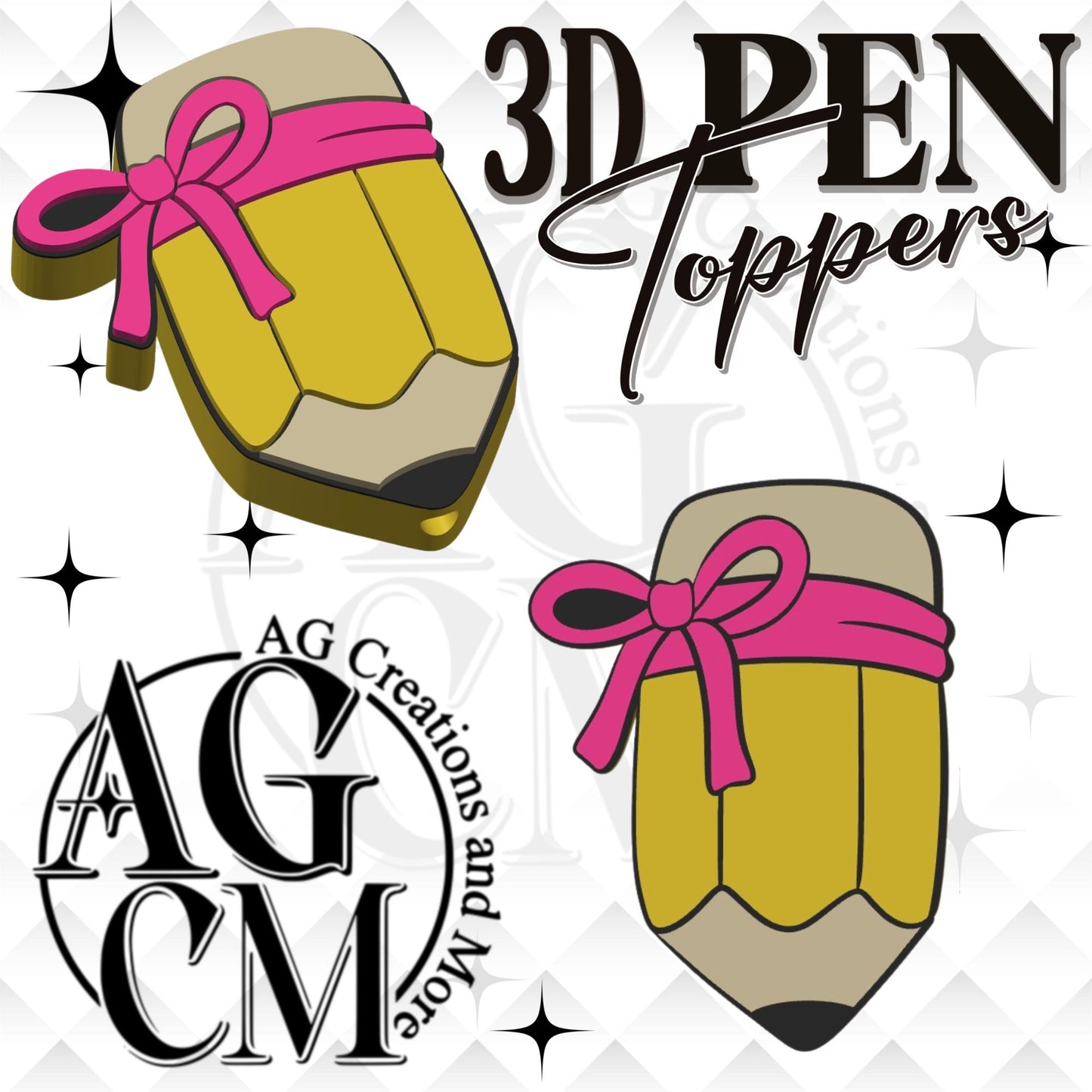 Pencil  3D Pen Toppers (wholesale)