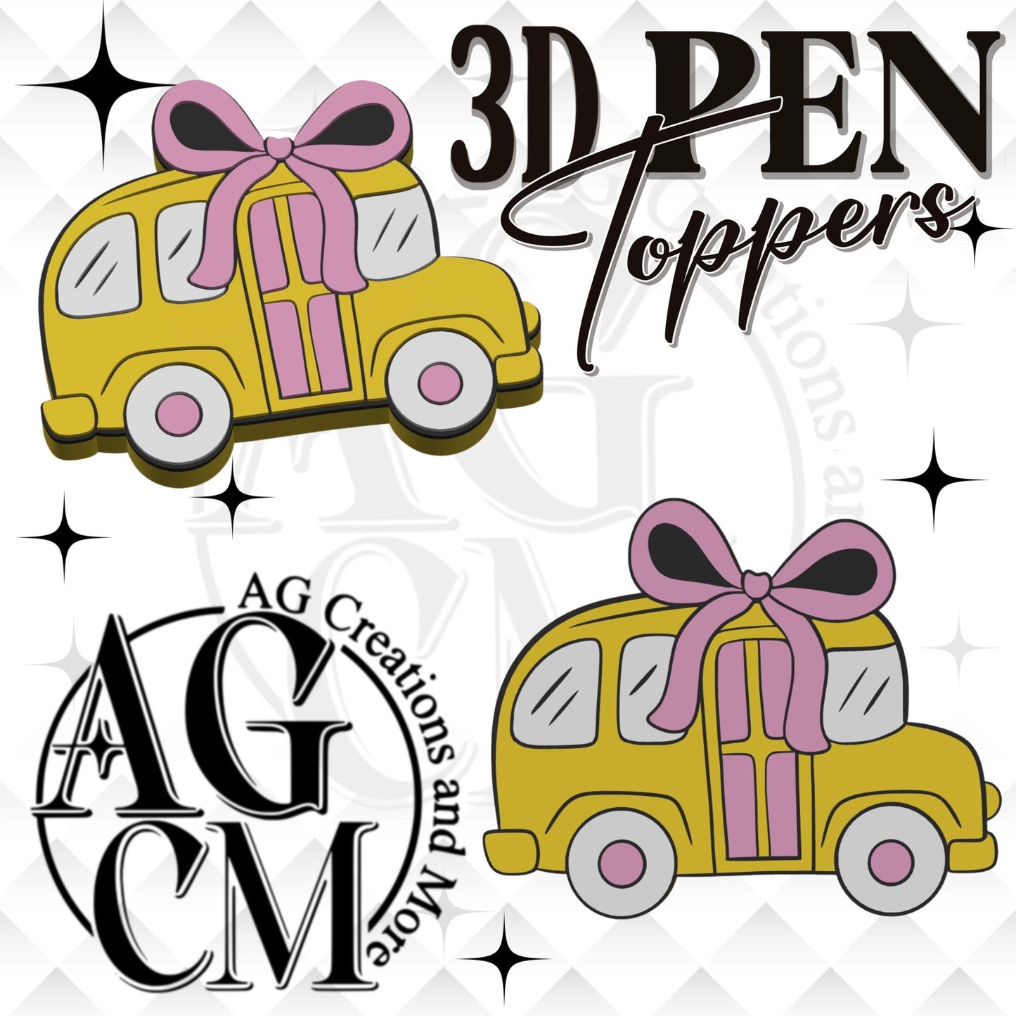 Bus 3D Pen Toppers (wholesale)