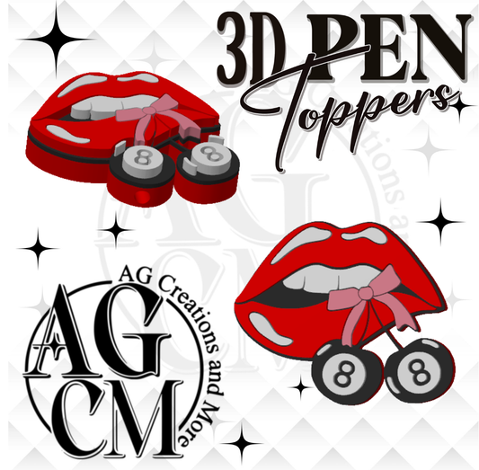 8ball Lips 3D Pen Toppers (wholesale)