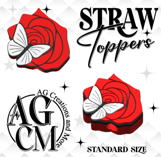 Rose/Butterfly 3D Straw