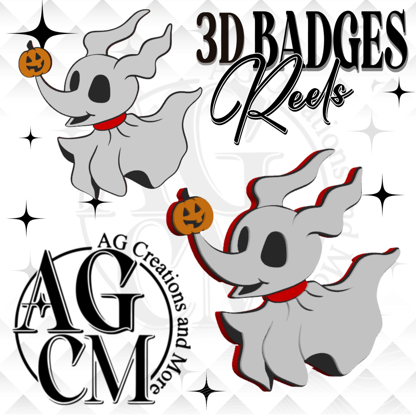Ghost Dog 3D Badges/ Reels (wholesale)