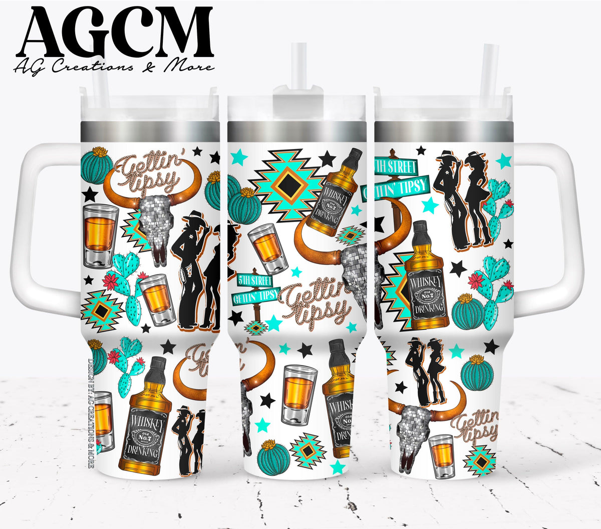 Gettin tipsy 40oz Tumbler Digital Png