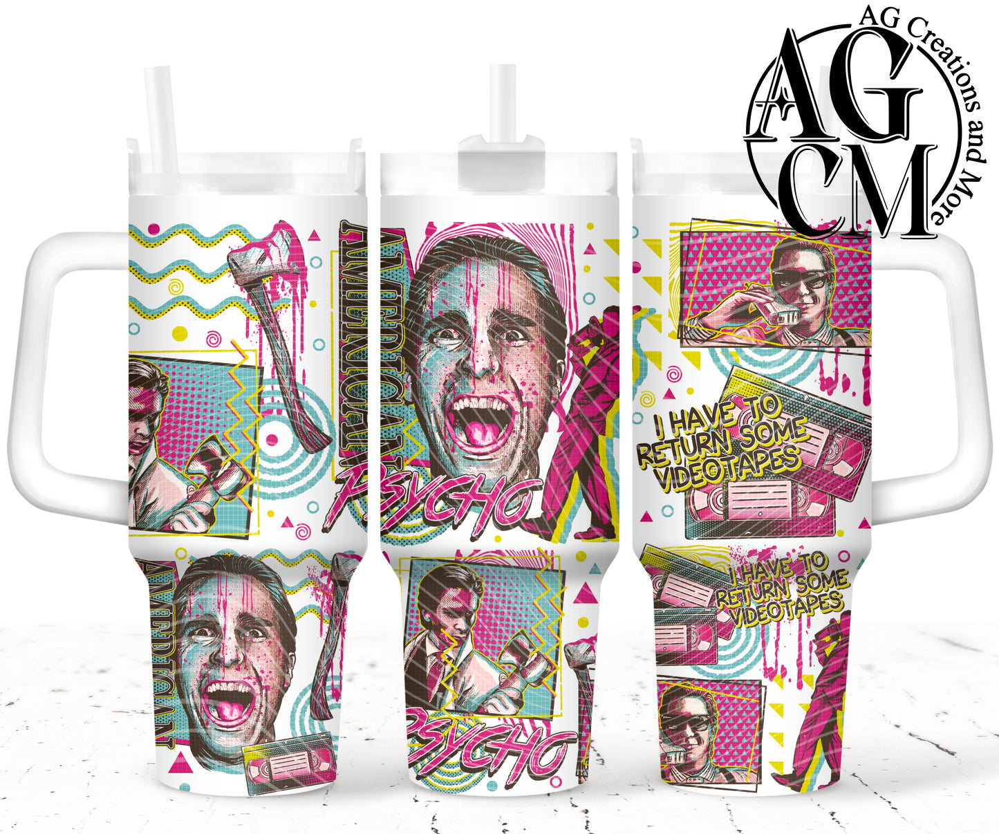 American Psycho 40oz Tumbler Digital Png